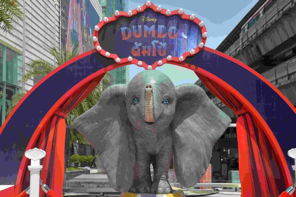 Cute flying elephant model