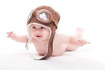cute smiling baby in the cap of the pilot - Nicknames