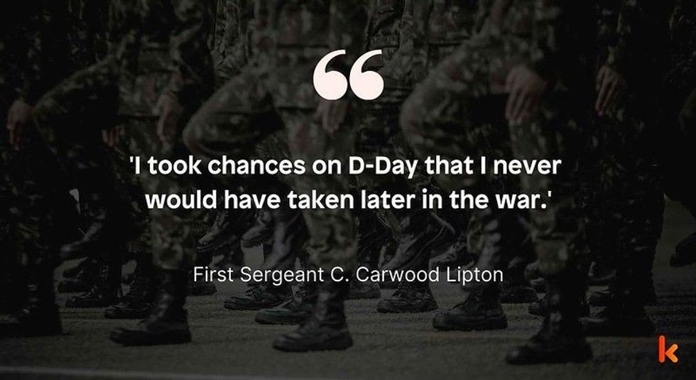 D-Day Quote by First Sergeant C. Carwood Lipton