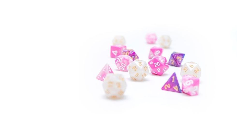 Dice polyhedral for tabletop RPG and Dungeons and Dragons