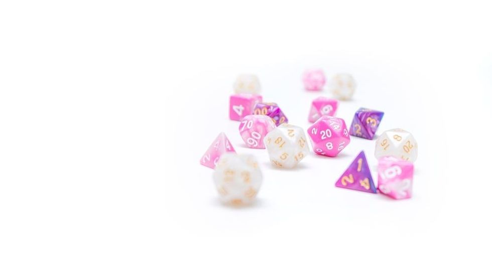 Dice polyhedral for tabletop RPG and Dungeons and Dragons