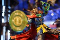 Doctor Strange figures on display shelf