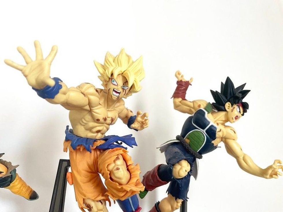 Dragon Ball Z, Super Saiyan, Goku With Father ,Figures Cartoon, Japan Cartoon Character, Bangkok.