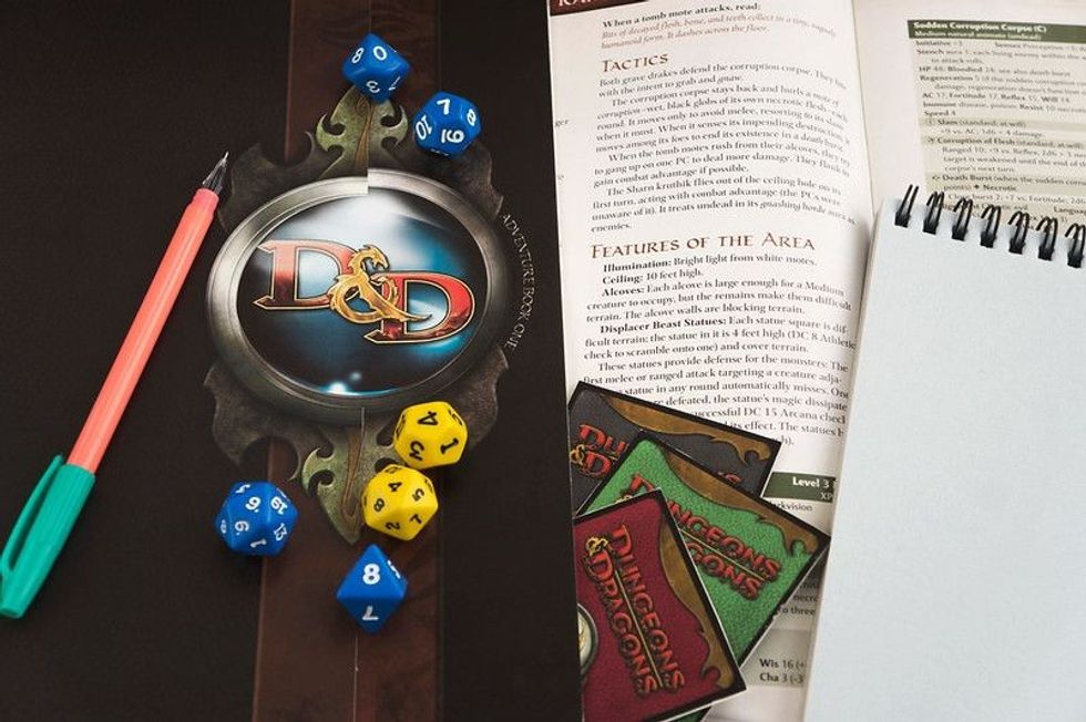 Dungeons and Dragons fantasy role play game