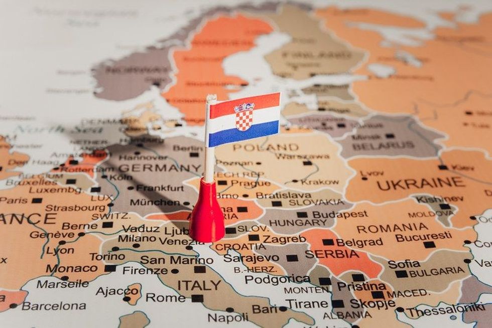 Europe countries on map