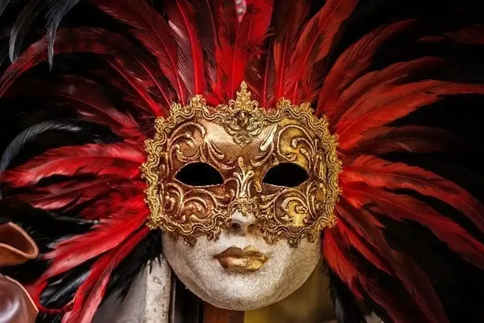 Everyone is hiding behind a mask and this is shown in mask quotes.