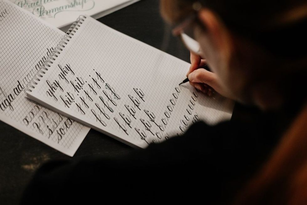 Exercises in a calligraphy