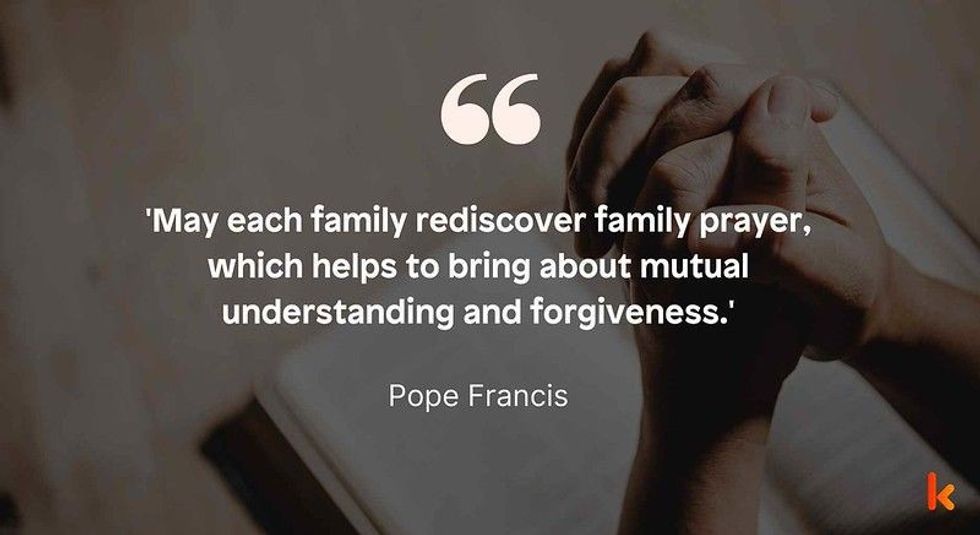 Family Prayer Quotes by Pope Francis