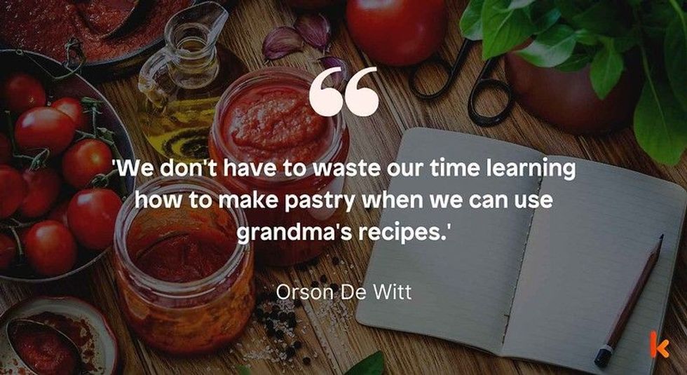 Family Recipe Quote by Orson De Witt