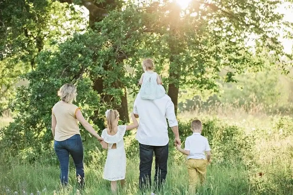 Family walking together in Wellington Country Park