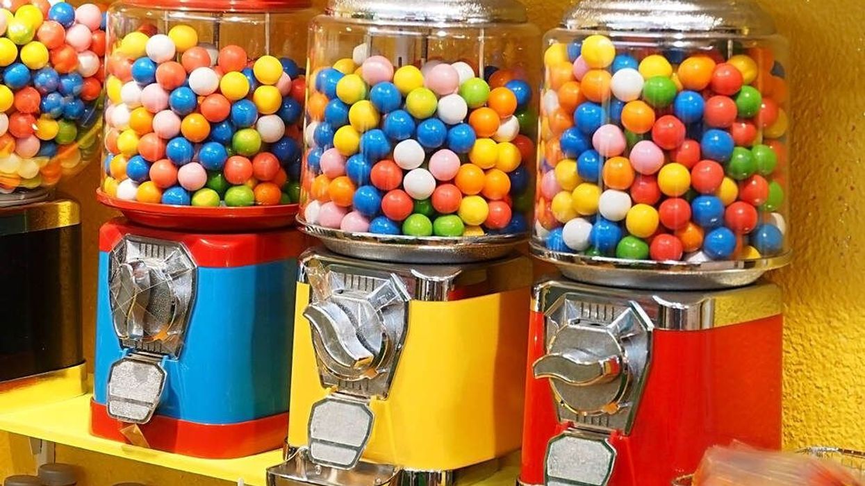 fancy colourful candy coin vending machine
