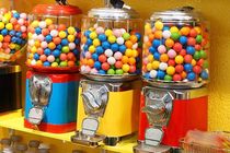 fancy colourful candy coin vending machine