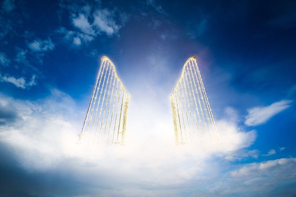 Fictional image depicting gates of heaven