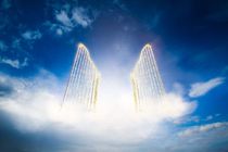 Fictional image depicting gates of heaven