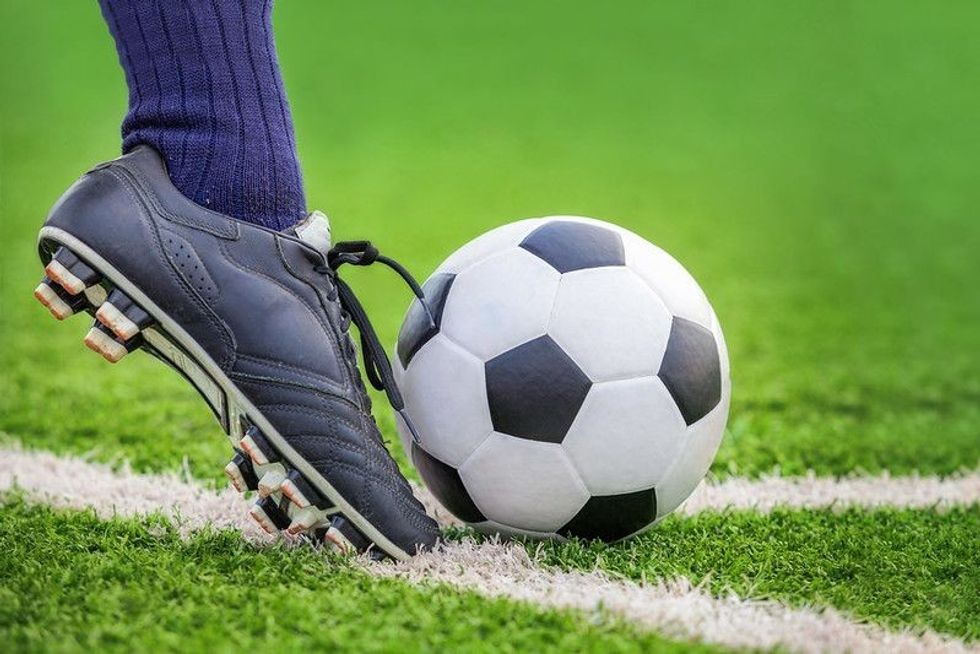 Football on field