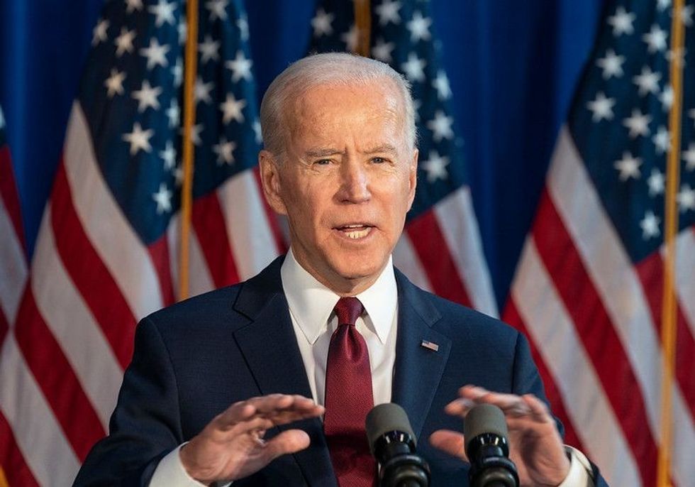  Former Vice President & Democratic hopeful Joe Biden made foreign policy statement at Current on Pier 59