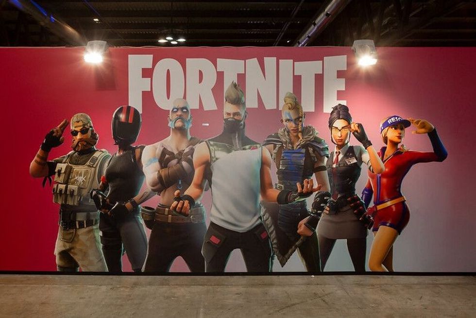 Fortnite Characters poster on wall