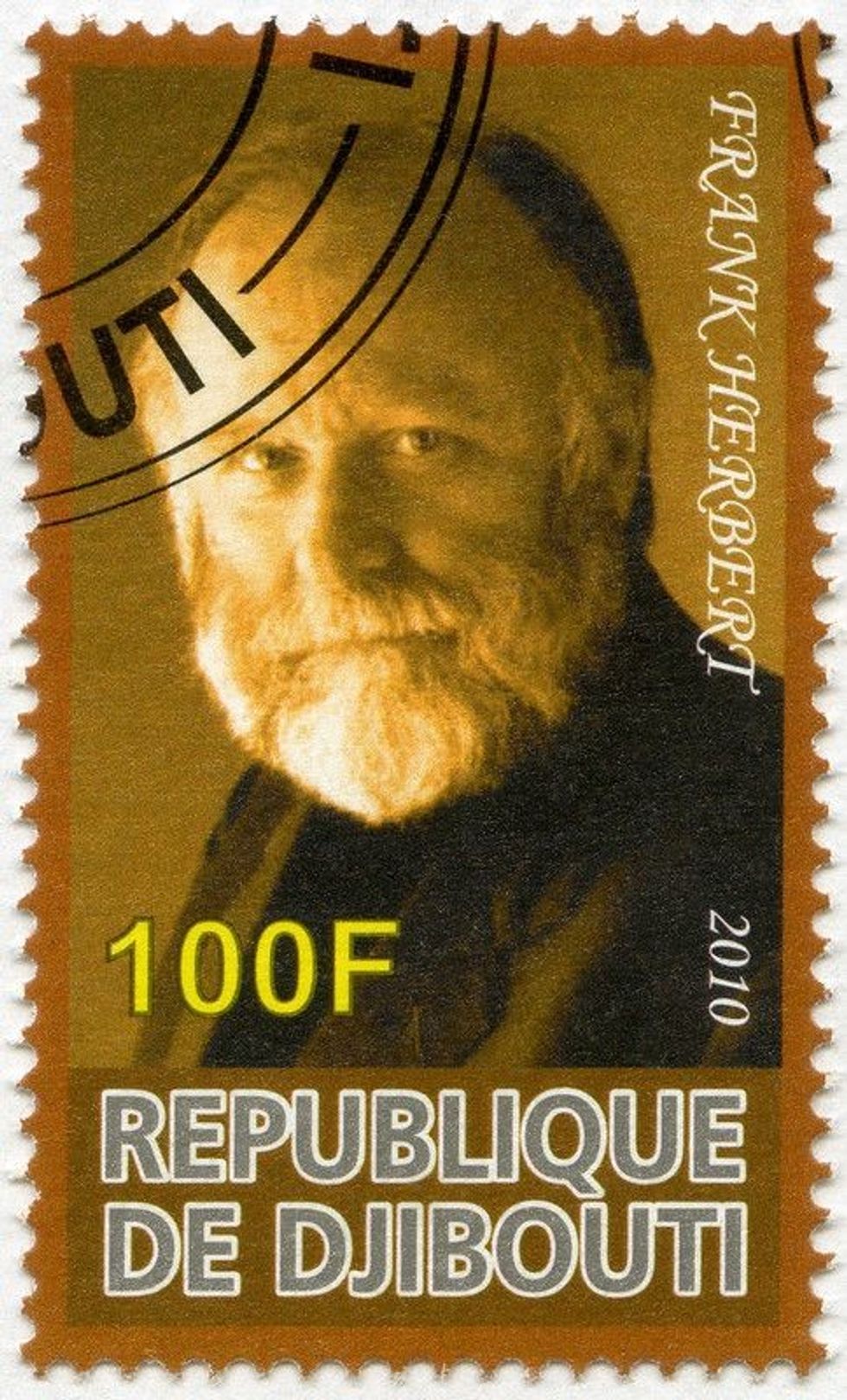 Frank Herbert image on a ticket