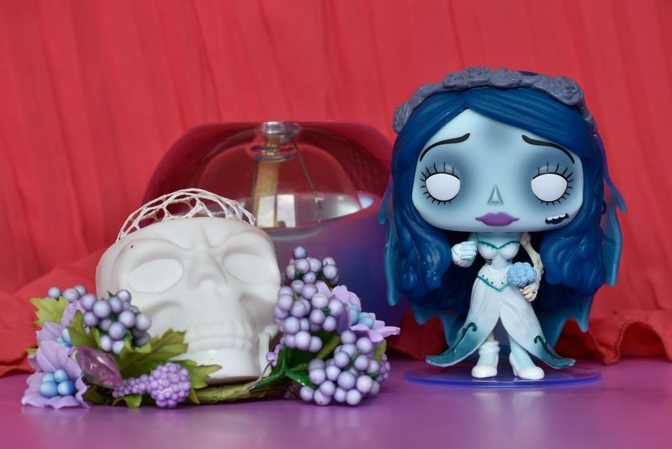 Funko Pop action figure of Emily from dark fantasy animated film Corpse Bride. 