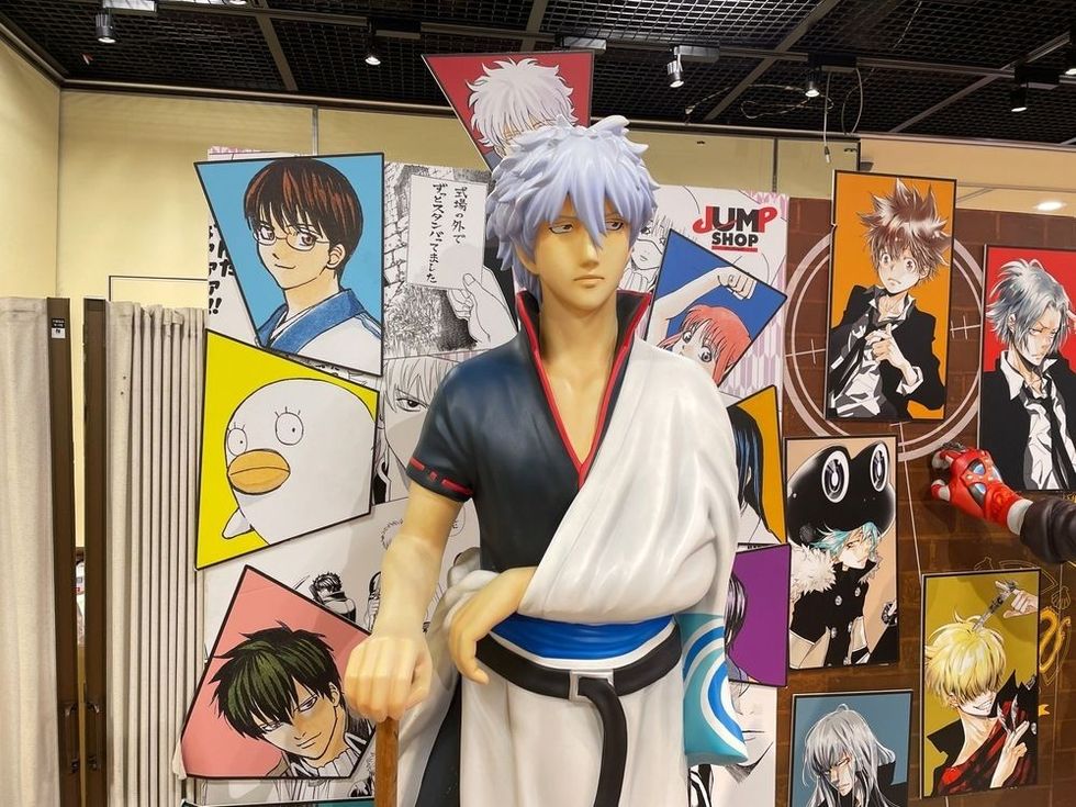 Gintoki Sakata statue figure from anime and manga Gintama in Jump shop