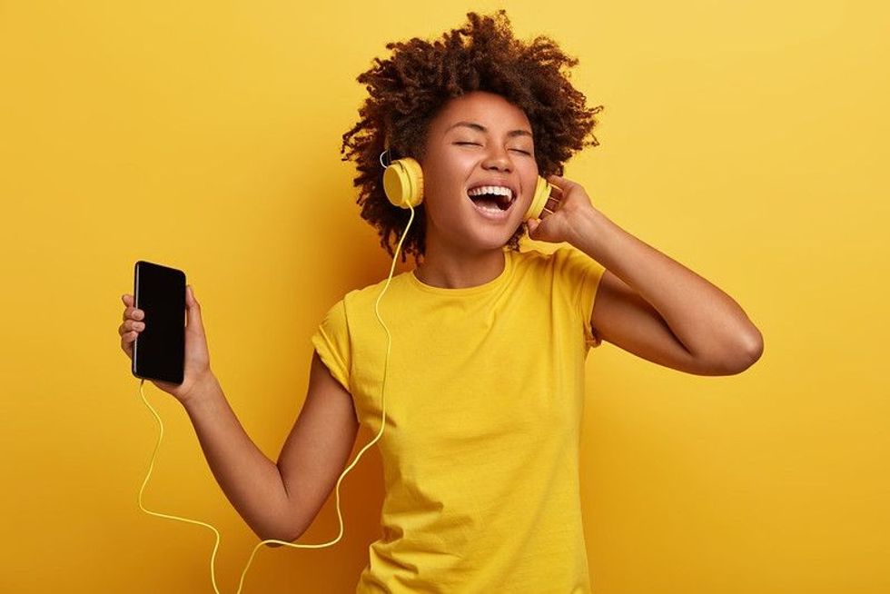 Girl listening to music