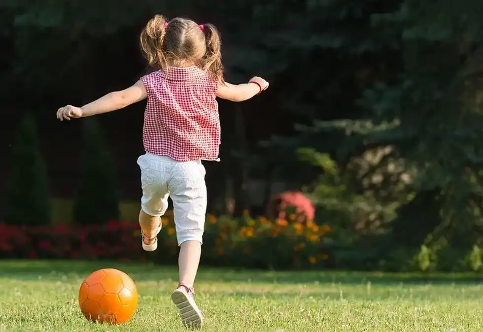 Girl playing sports.
