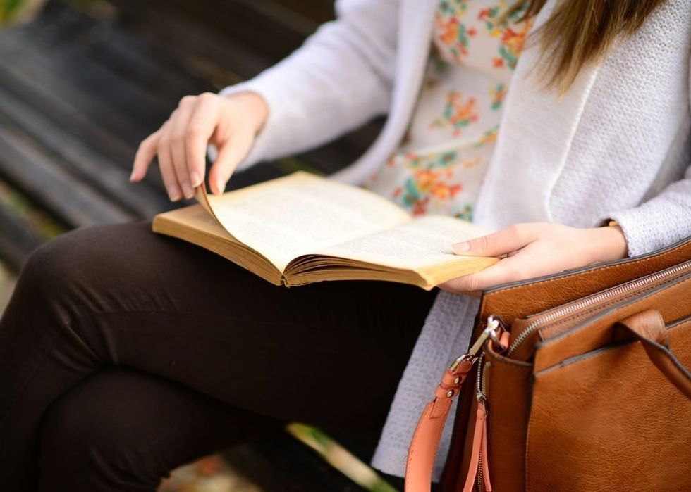 Girl Reading a book.