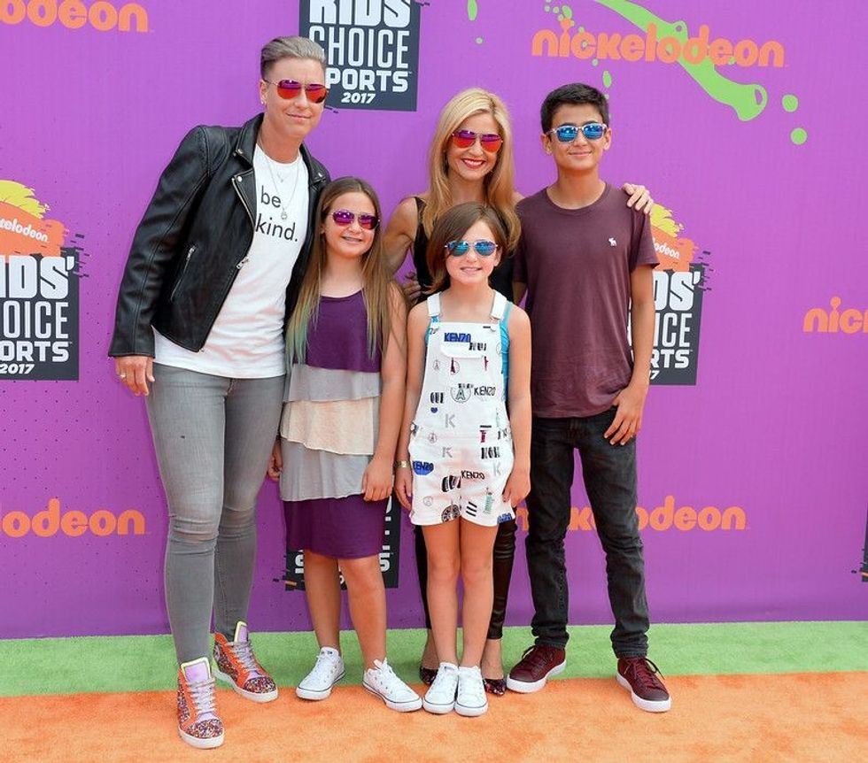 Glennon Doyle at an event with children