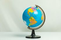 Globe with countries marked