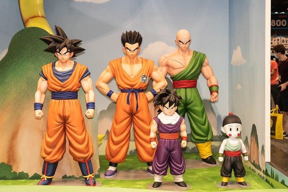 Goku and friends from anime Dragon Ball Z