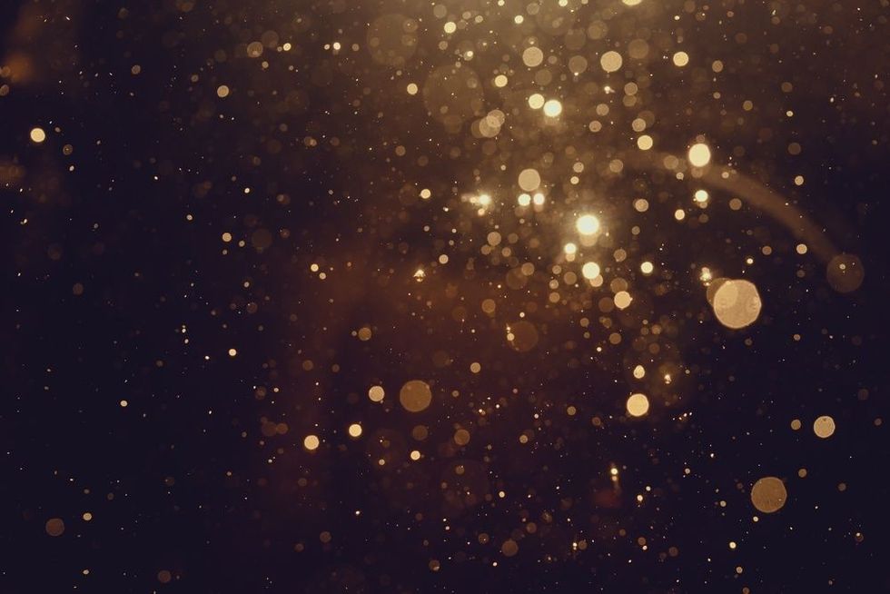 Gold abstract bokeh background