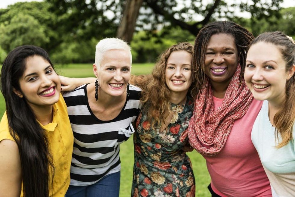 Group of women together portraying the idea of belonging