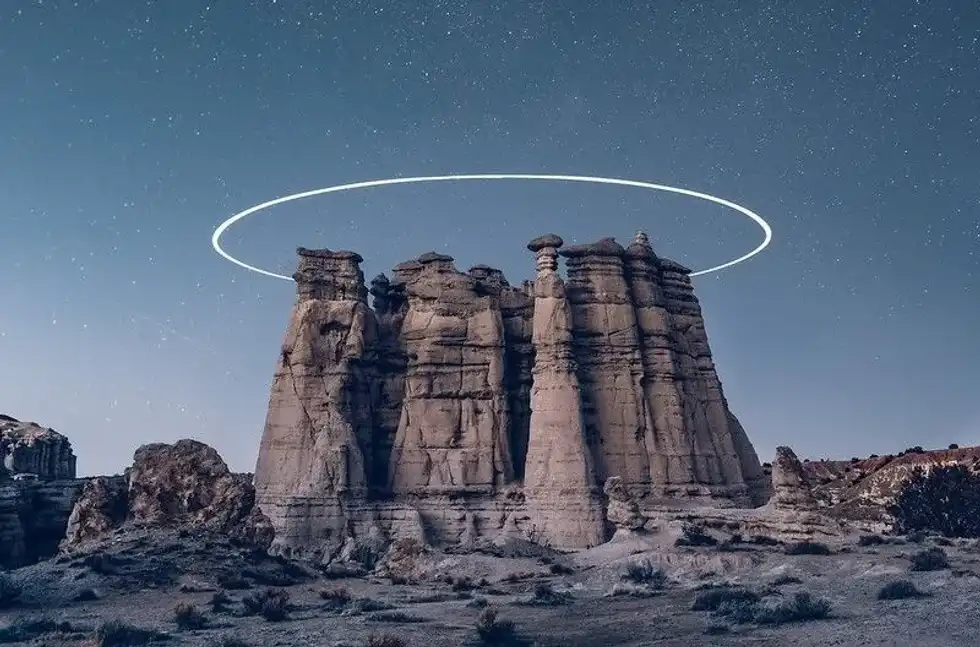 Halo over the mountain