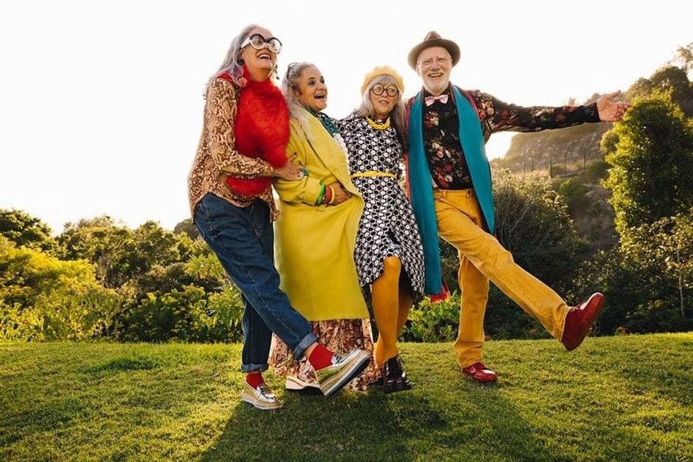 Happy people enjoying life.