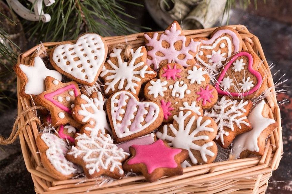 Heart pink cookies