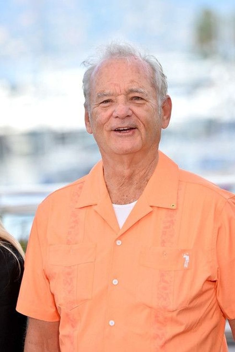Here is an image of Bill Murray Attending Isle Dogs Press.