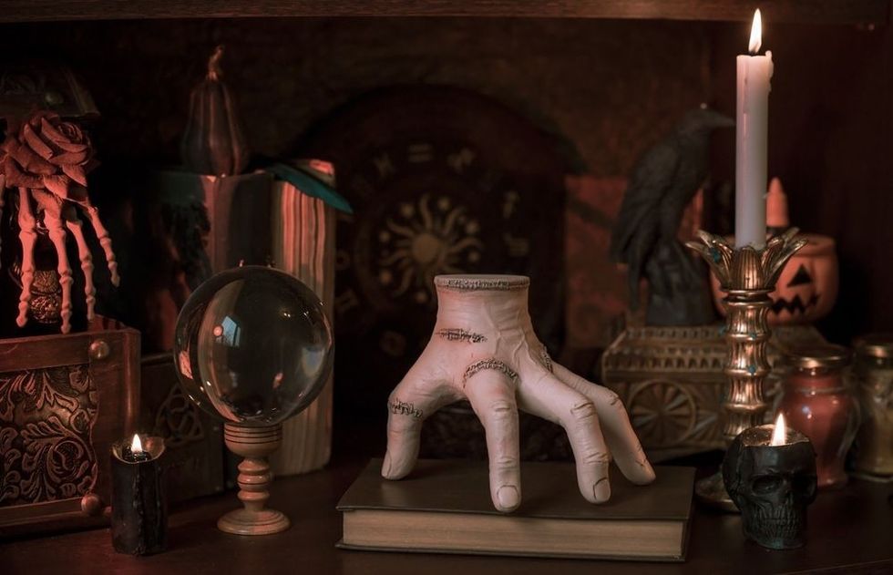 Home decoration for party of Halloween as Gothic Family