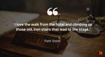 Hotel quote by Patti Smith