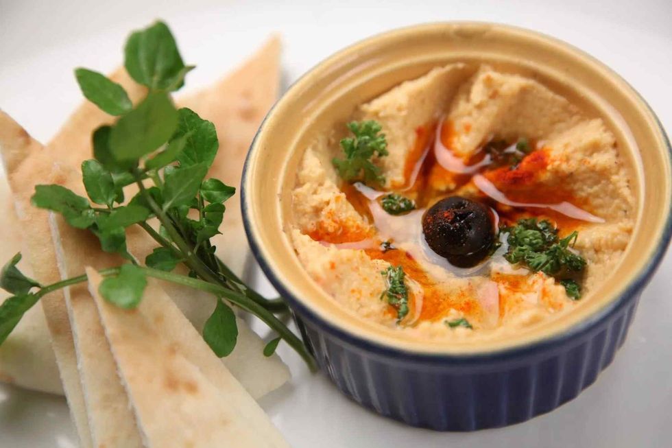 Hummus is a very popular Middle Eastern dish.