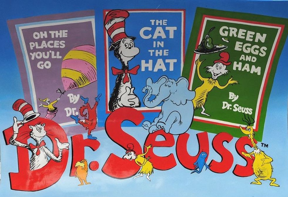 Illustration of Dr.Seuss's various book titles