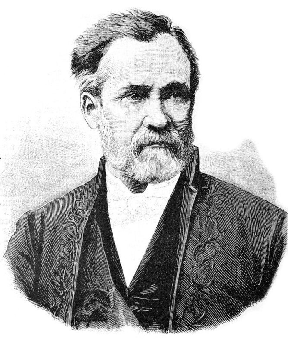 Illustration of Louis Pasteur from "Niva" magazine