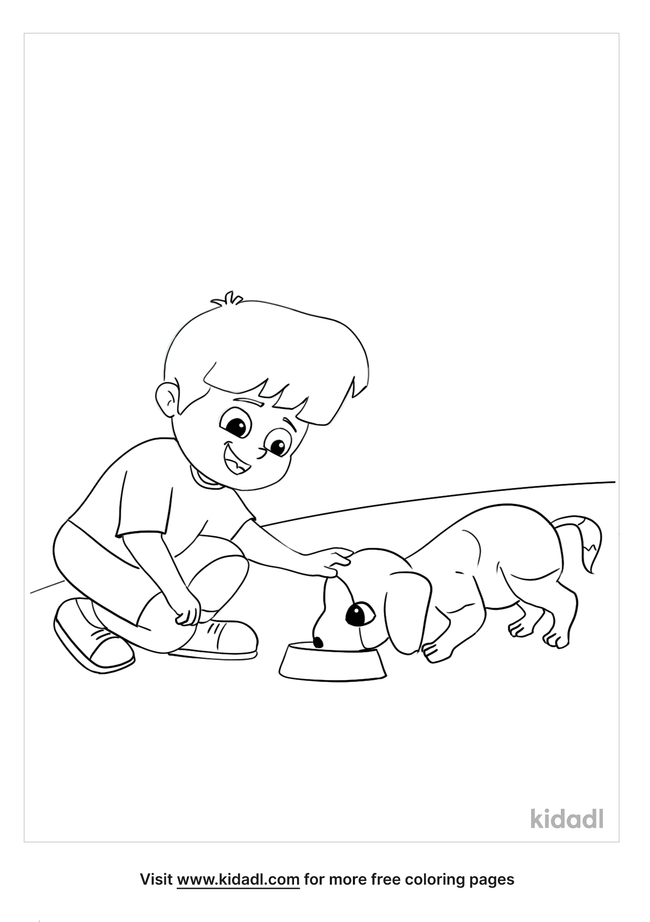 Caring For Animals Coloring Page