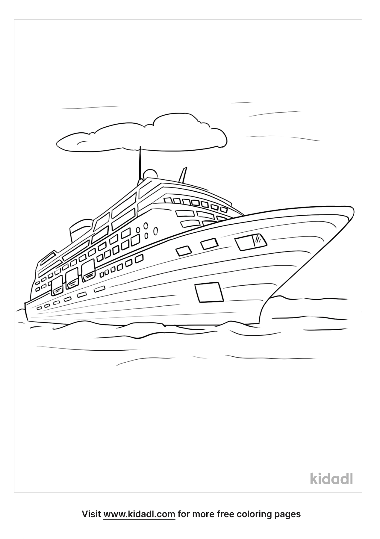 Carnival Cruise Coloring Page