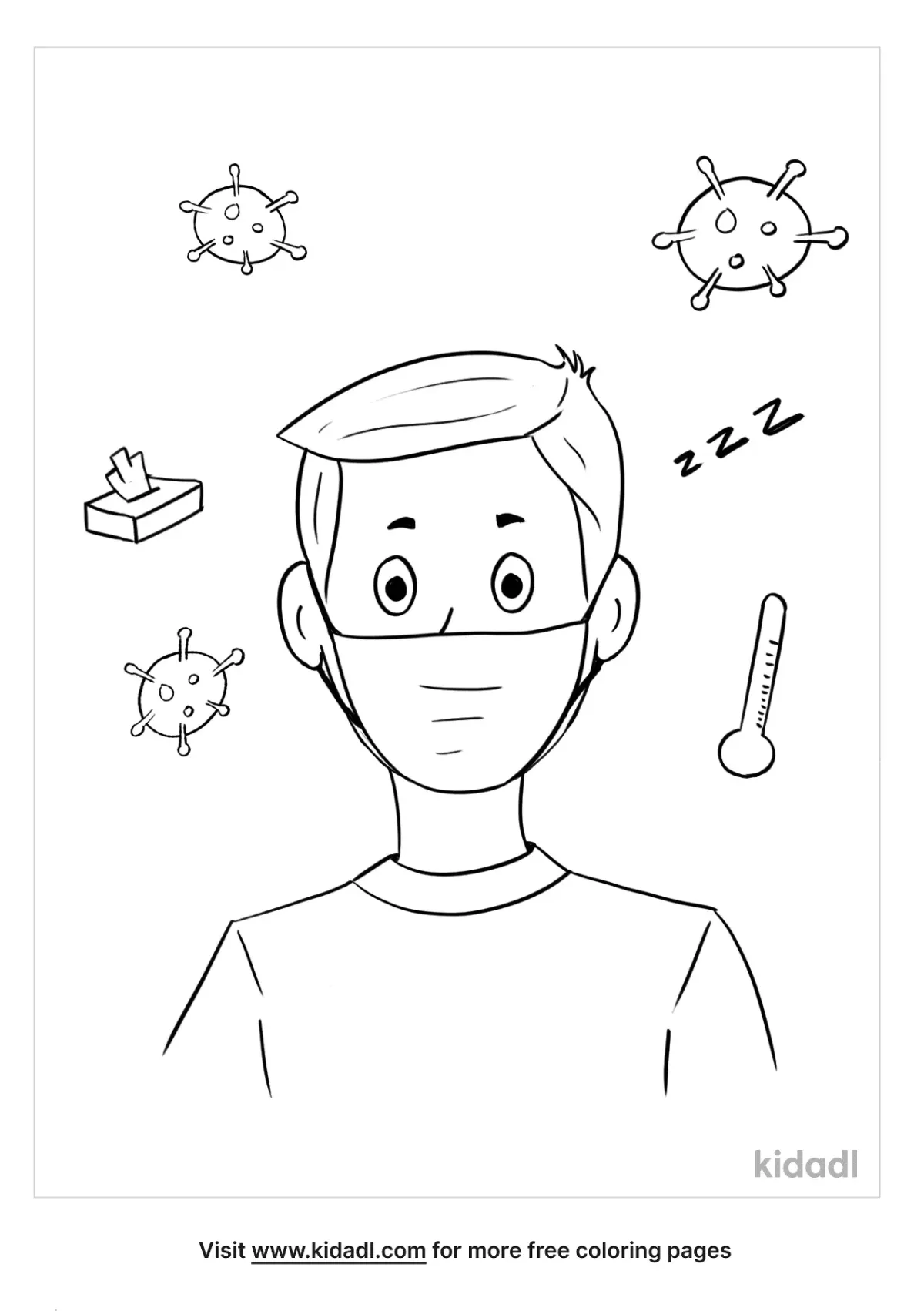 Face Mask Coloring Page