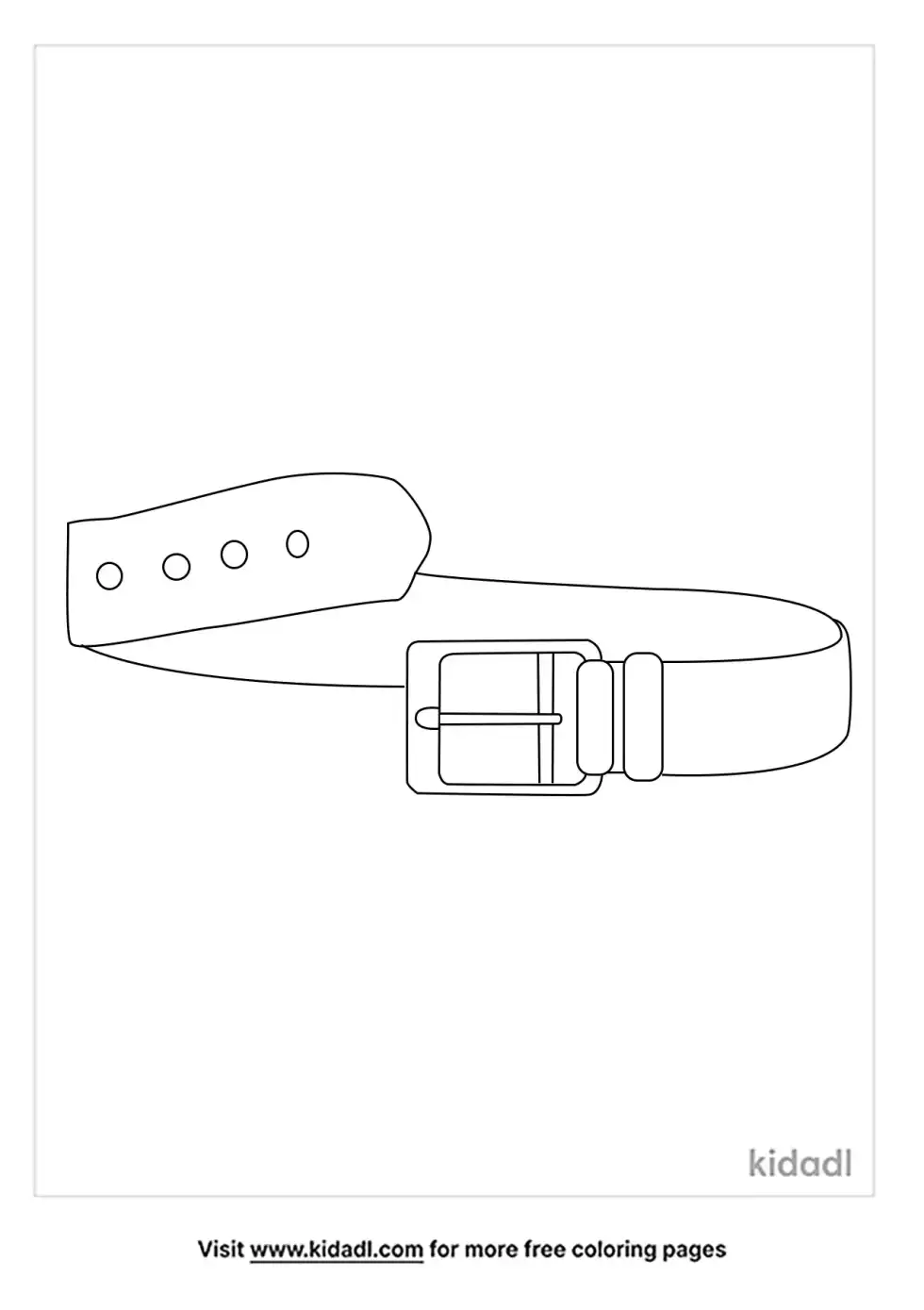 Belt Coloring Page
