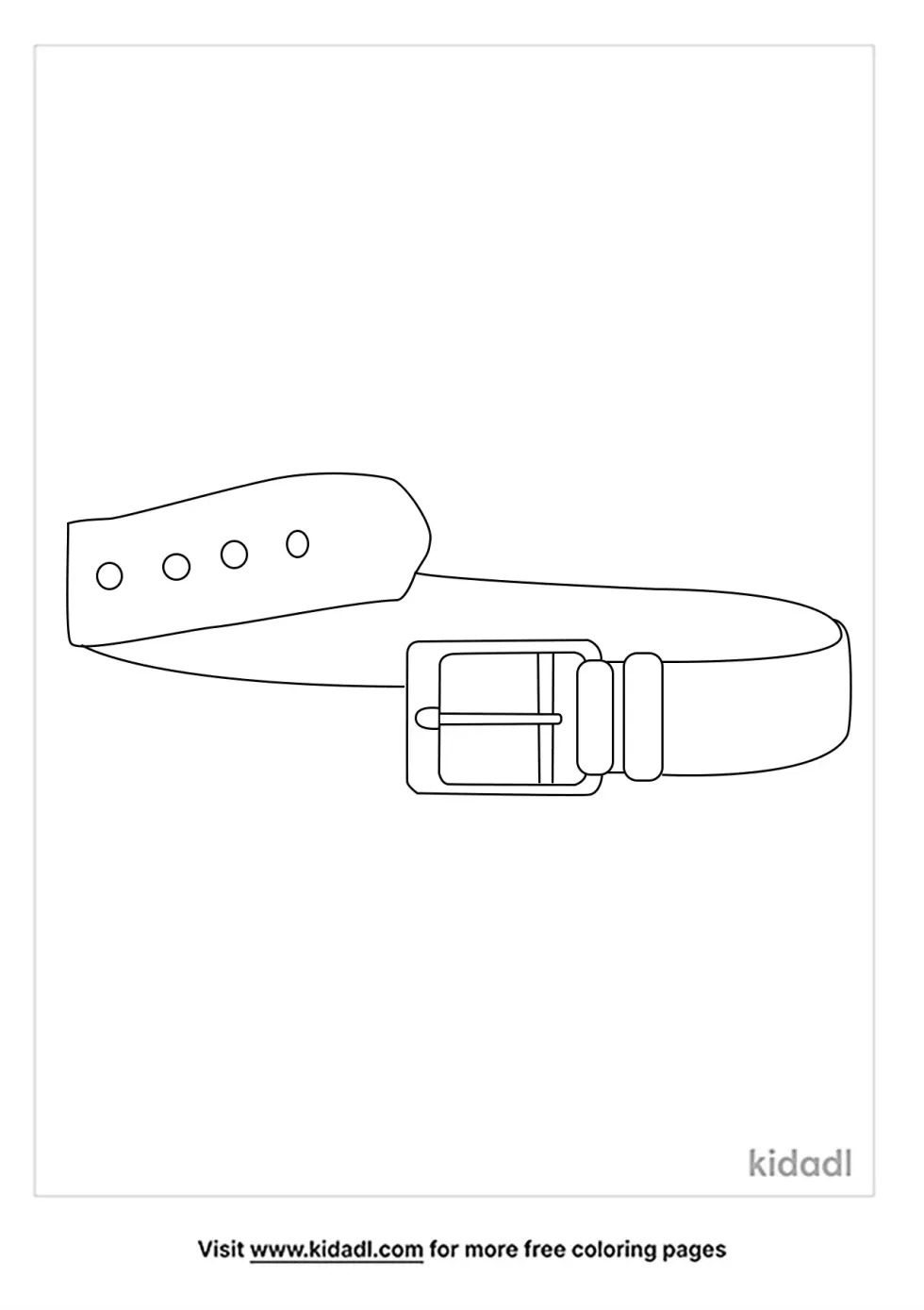 Belt Coloring Page