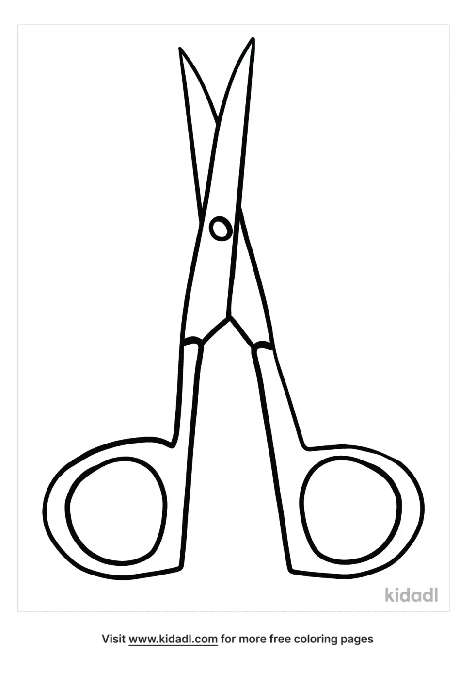 Hair Scissors Coloring Page