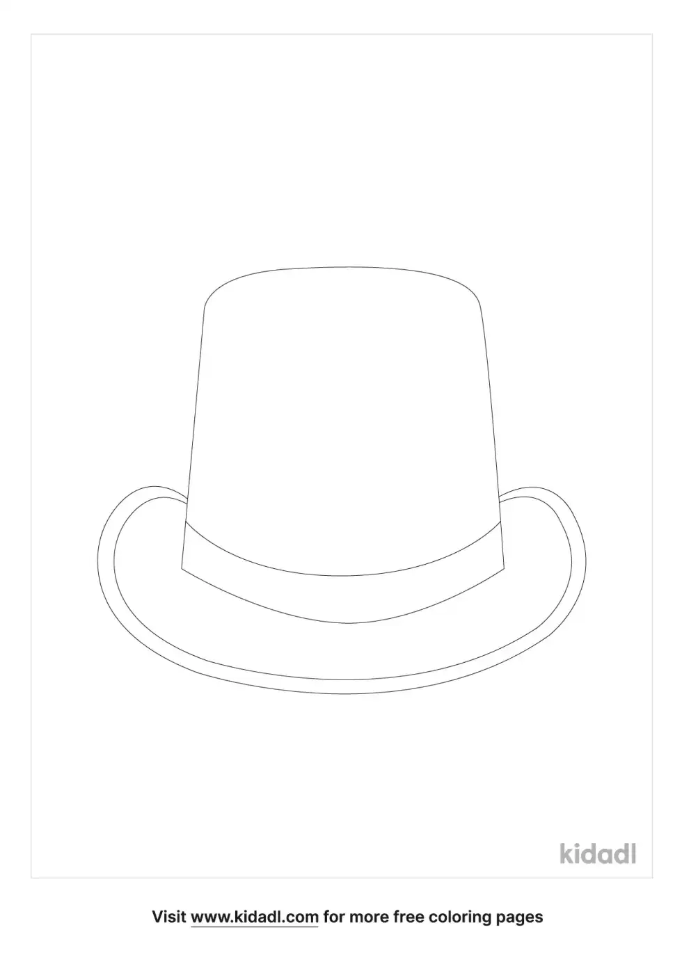 Abe Lincoln Hat Coloring Page