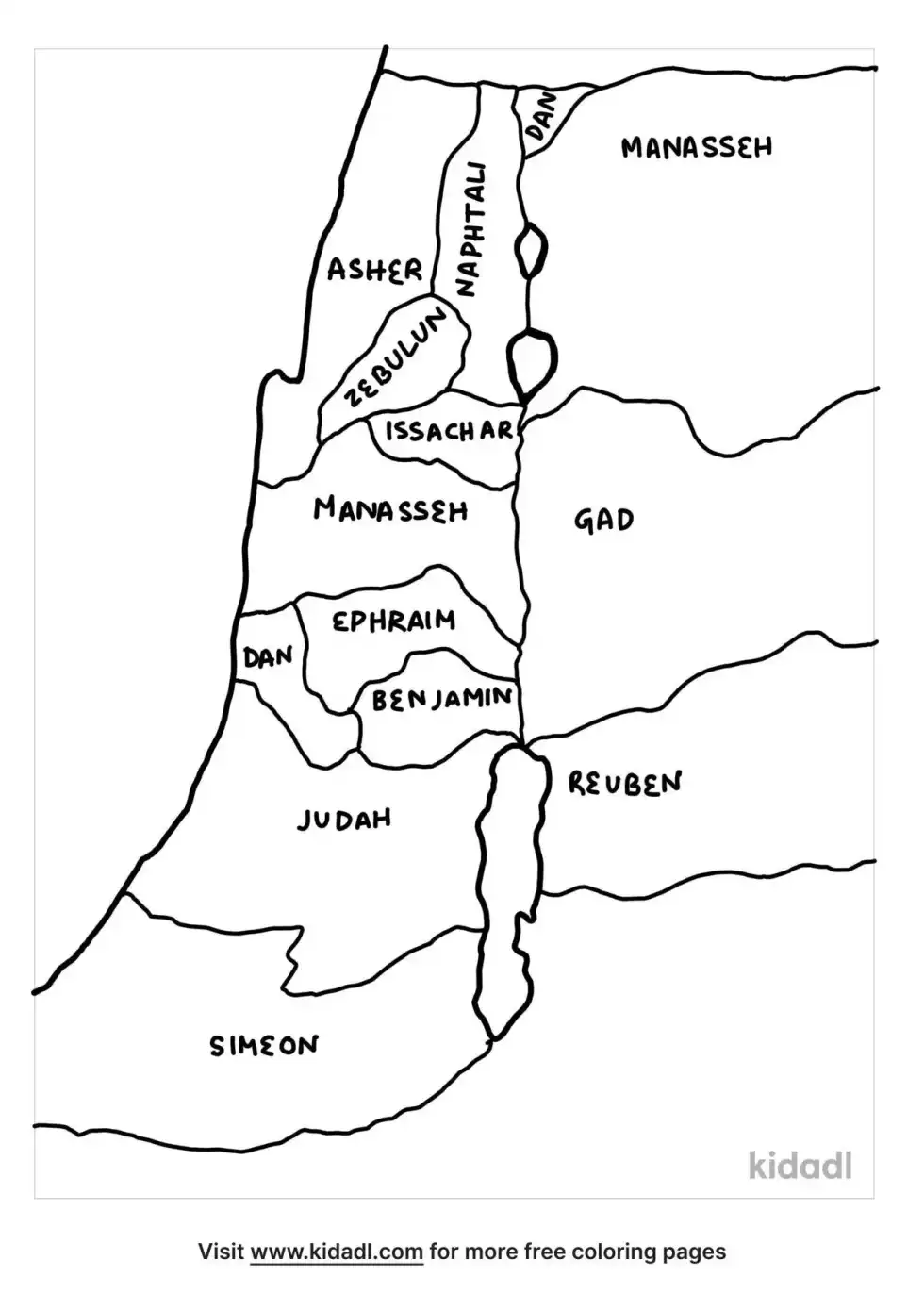 12 Tribes Coloring Page