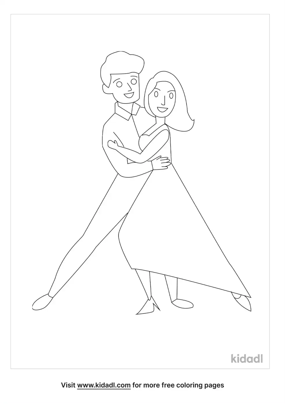 Ballroom Dancing Coloring Page